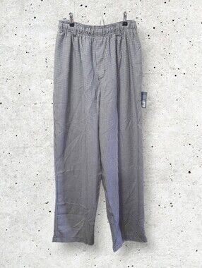 Men's Black/White Hounds Tooth  Culinary  Pants